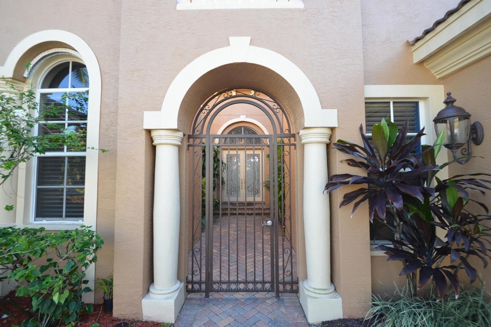 small courtyard entry